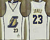 Men's Los Angeles Lakers #23 Lebron James Cream Throwback Swingman Jersey,baseball caps,new era cap wholesale,wholesale hats